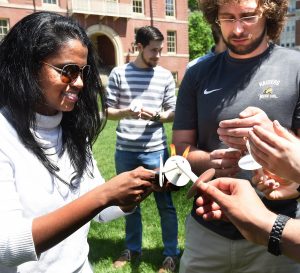 Members of WVU's Sri Lankan Students Association honor victims of bombings
